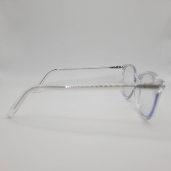 Warby Parker Eyeglasses Carlton Crystal Clear Rectangular Optical Frame Unisex - Picture 3 of 8